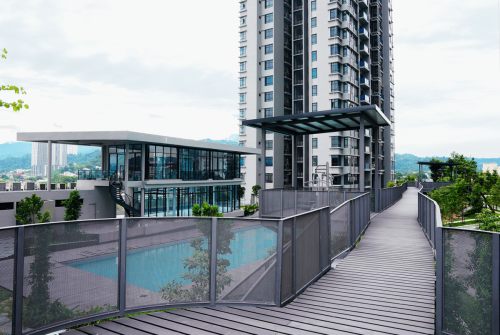 Sky Bridge with pool view